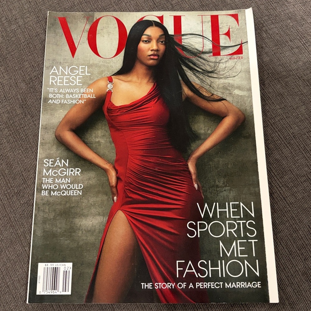 Vogue Magazine - Winter 2025 - Angel Reese     women’s fashion magazines wnba